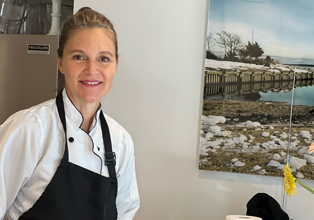 Carol in chef whites