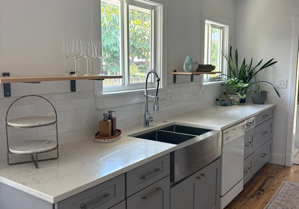 A bright, organized modern kitchen